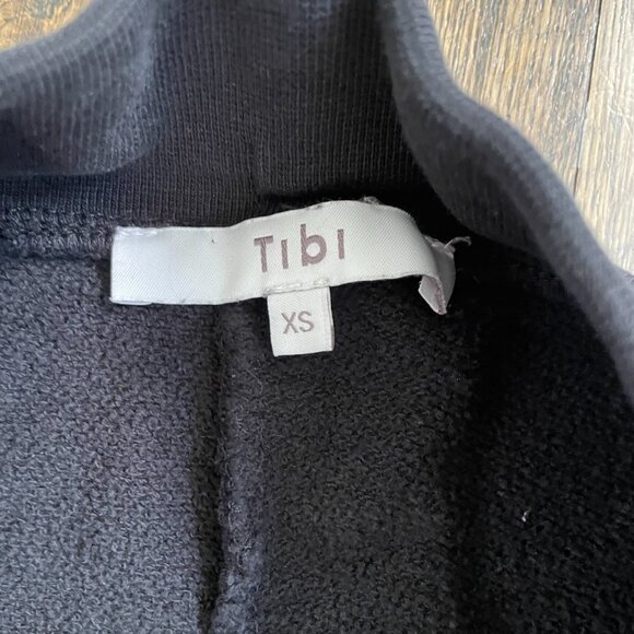 Tibi Calder Sculpted Jogger Sweatpants Black Cotton French Terry XS - Picture 3 of 11